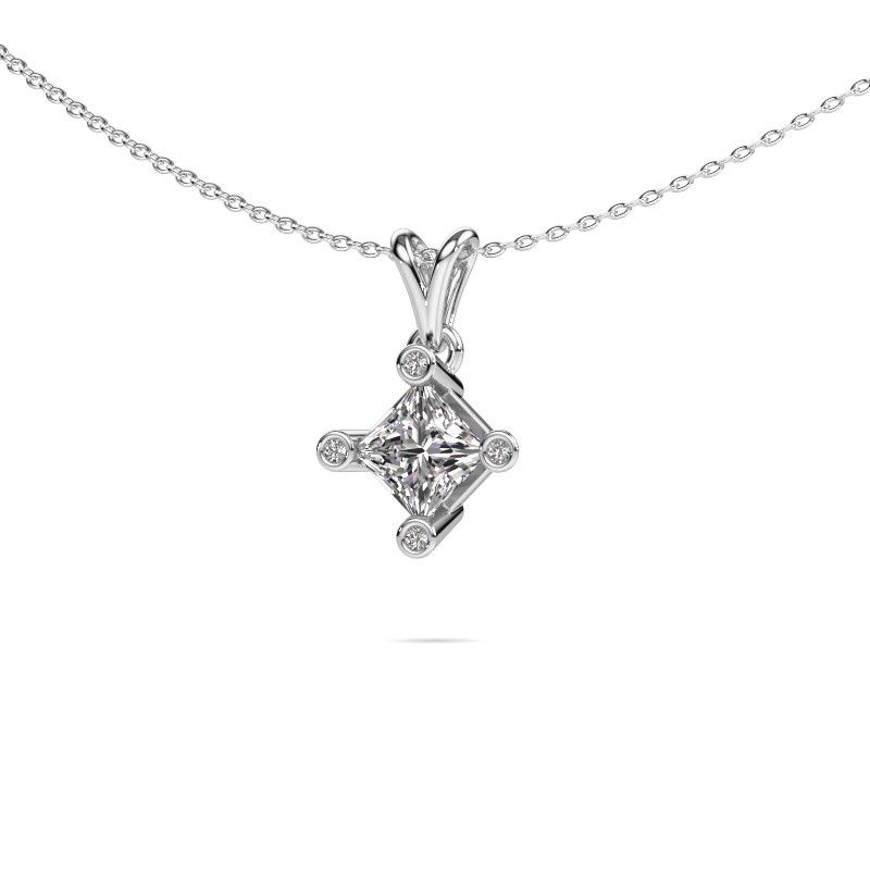 Image of Pendant Cornelia Square 950 platinum diamond 1.32 crt