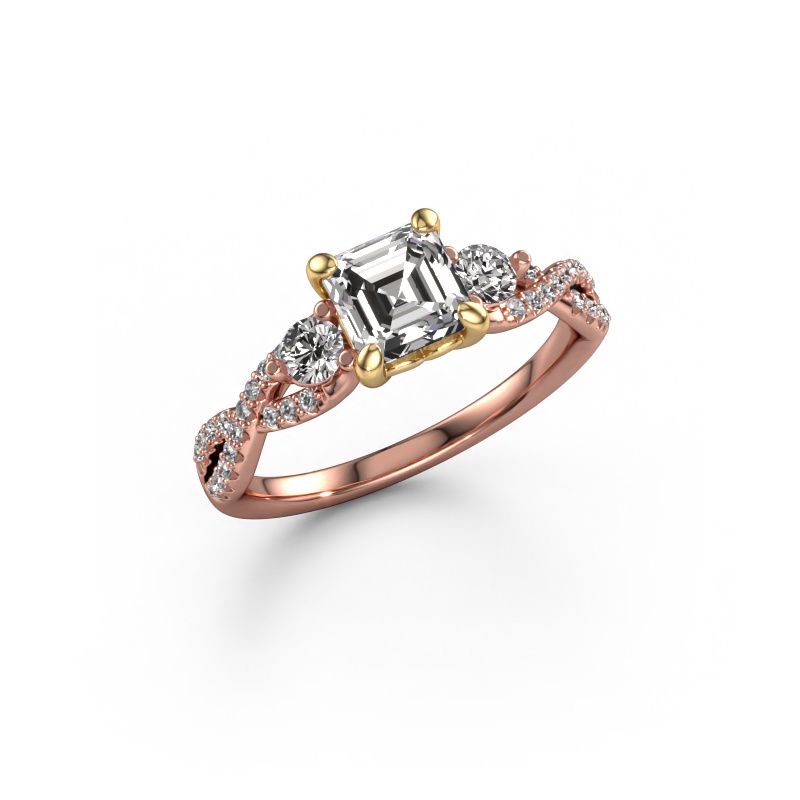 Verlovingsring Marilou ASC 585 rosé goud diamant 1.360 crt