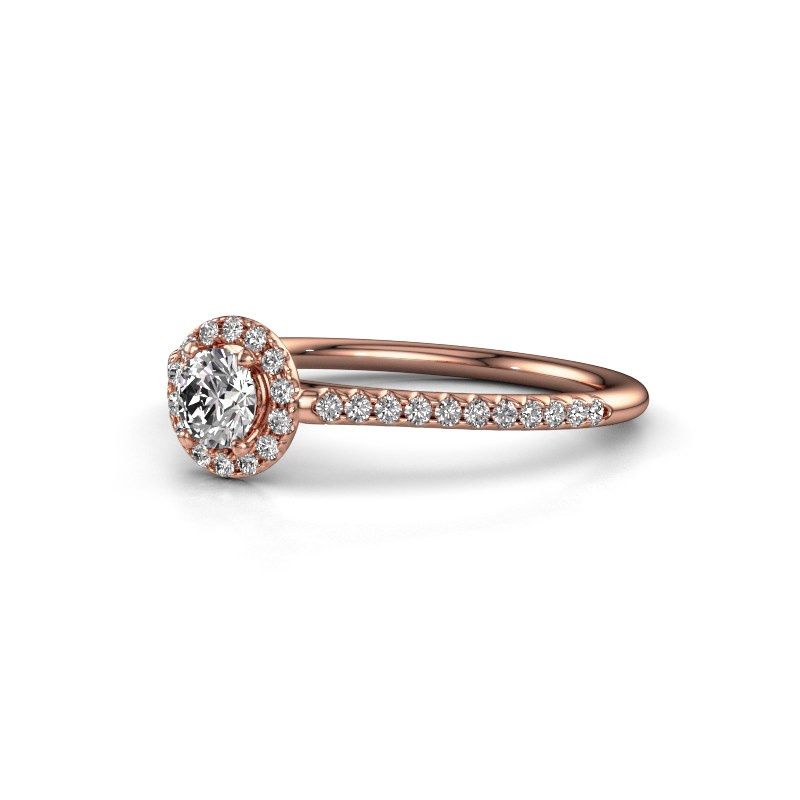 Image of Engagement ring seline rnd 2<br/>585 rose gold<br/>Diamond 0.491 crt