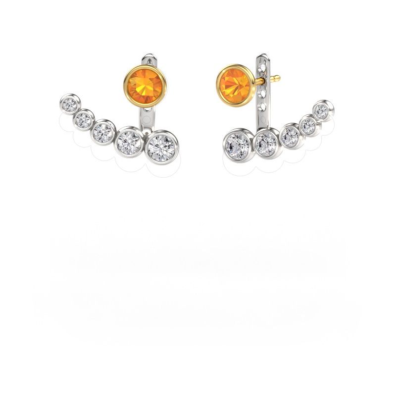 Ohrringe Wendy 585 Weißgold Citrin 5 mm