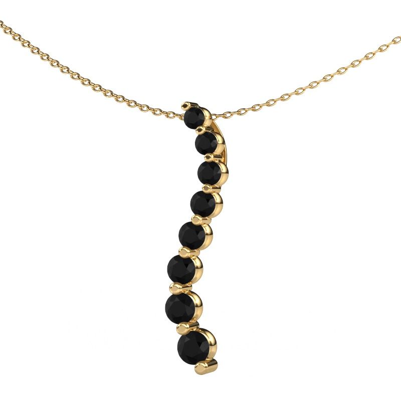 Anhänger Celeste 3 585 Gold Schwarz Diamant 1.212 crt
