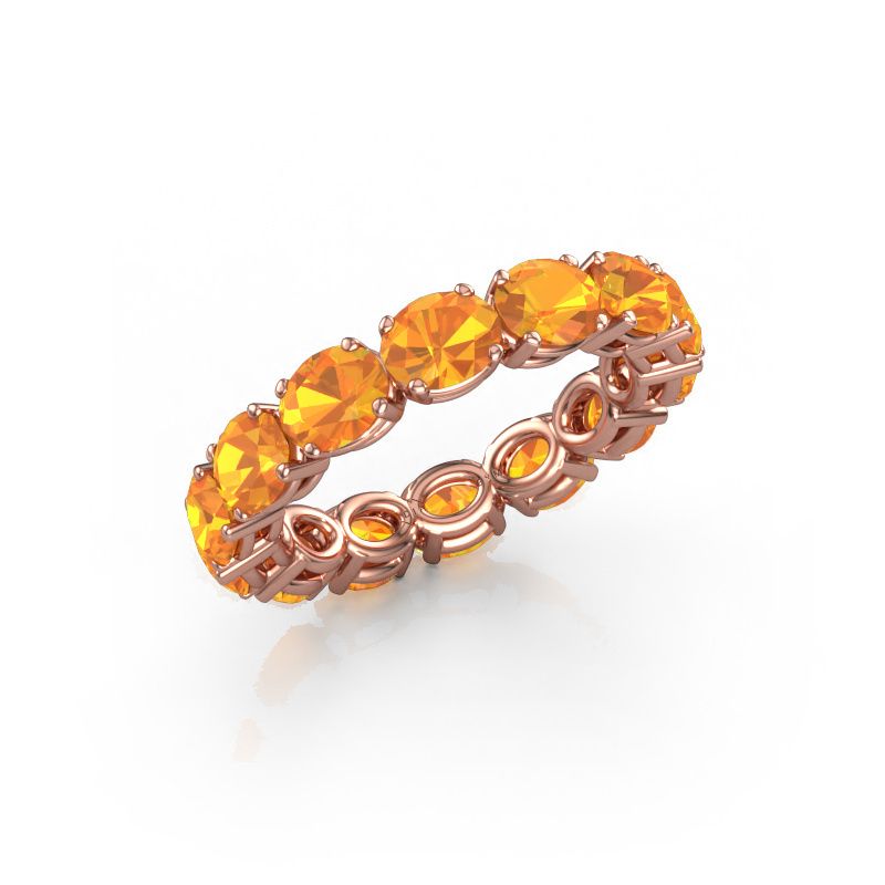 Ring Vivienne OVL 5x4 585 Roségold Citrin 5x4 mm