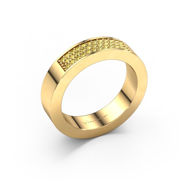 Bague Lindsey 1 585 or jaune saphir jaune 1.1 mm