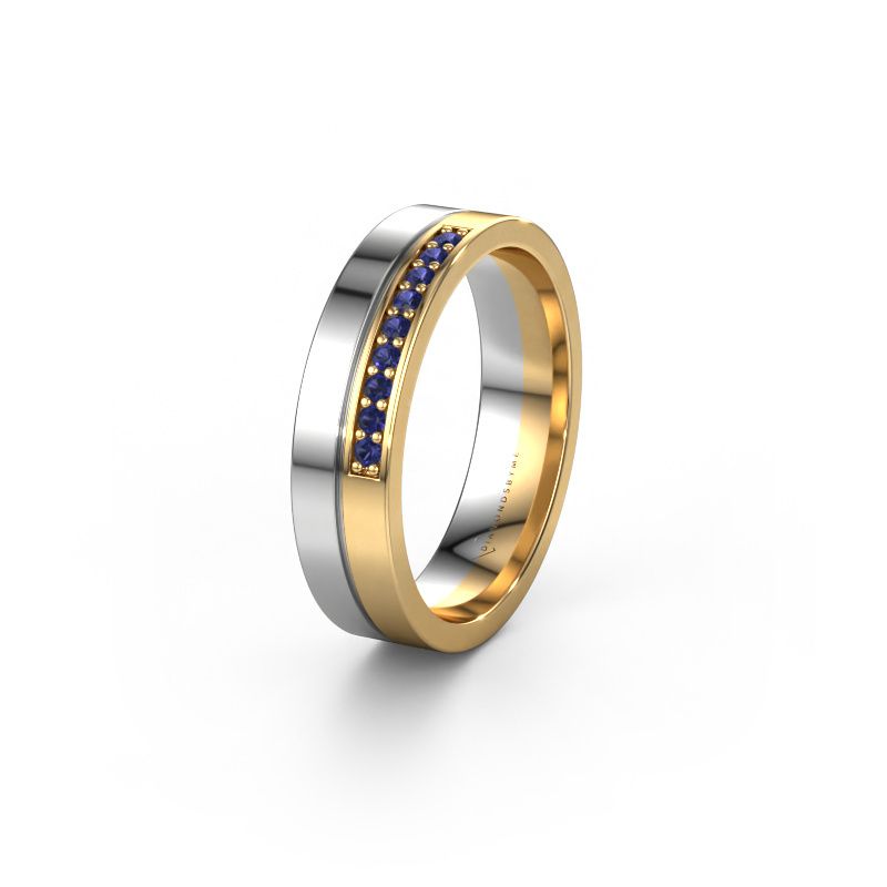 Wedding ring WH0213L15AP 585 white gold sapphire ±0.20x0.07 in