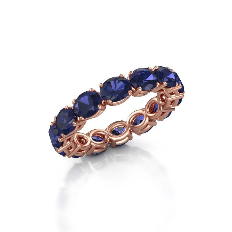 Bild von Ring vivienne ovl 5x4<br/>585 Roségold<br/>Saphir 5x4 mm