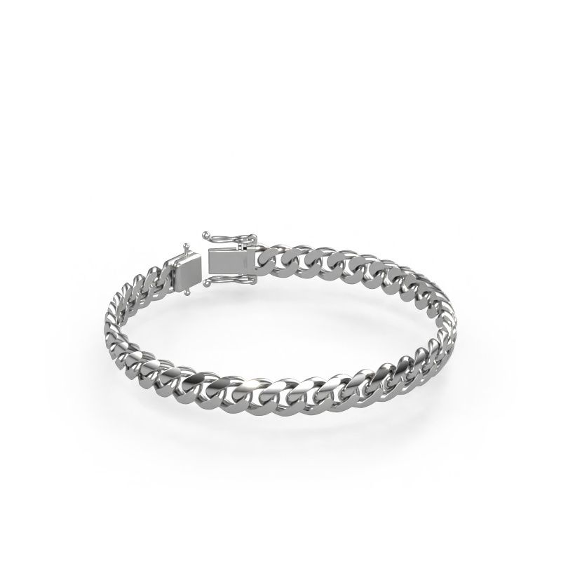 Cuban bracelet ±0.31 in 585 white gold