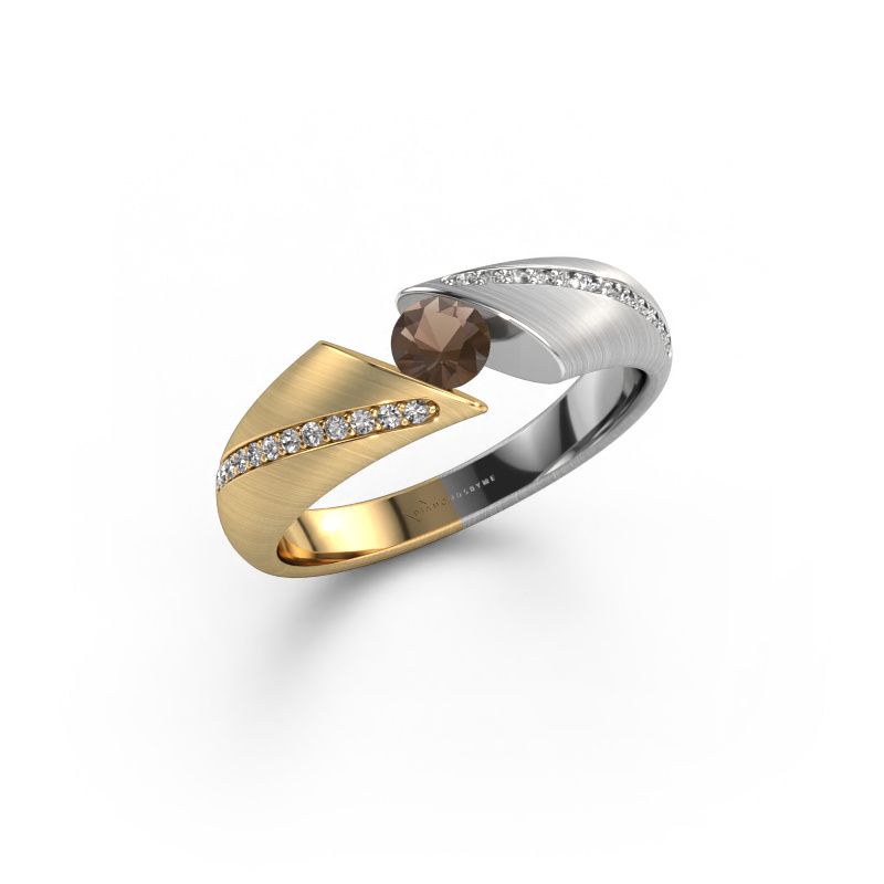 Ring Hojalien 2 585 gold smokey quartz 4.2 mm