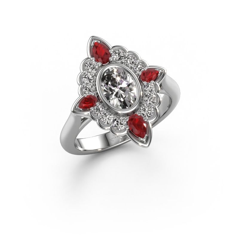 Verlovingsring Door 585 witgoud lab-grown diamant 0.992 crt
