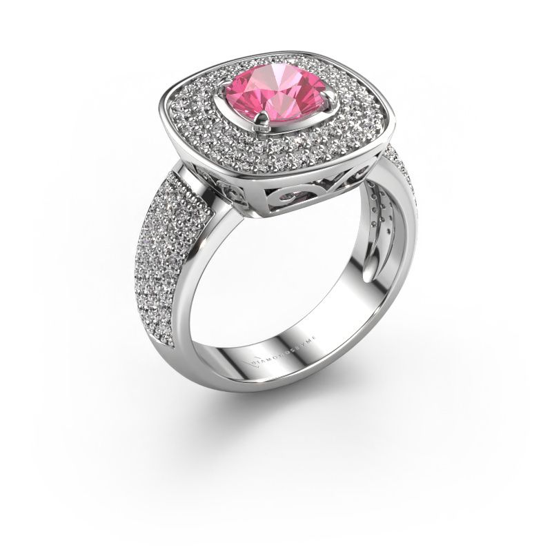 Ring Eliana 585 white gold pink sapphire 6 mm