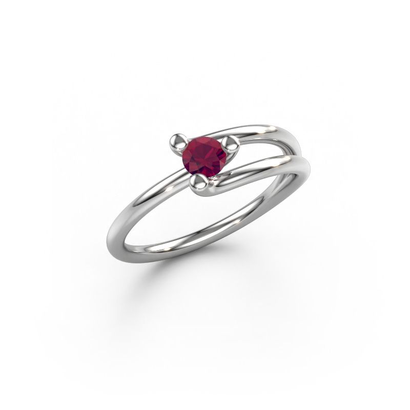 Ring Roosmarijn 585 witgoud rhodoliet 3.7 mm