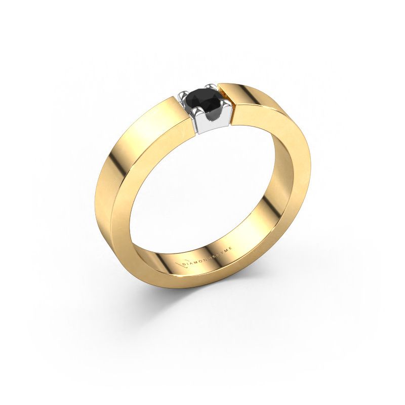 Ring Dana 1 585 gold black diamond 0.24 crt