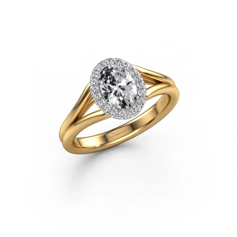 Engagement ring Verla ovl 1 585 gold diamond 0.834 crt
