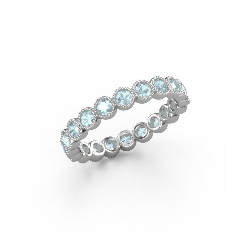 Ring Mariam 0.05 950 platinum aquamarine 2.4 mm