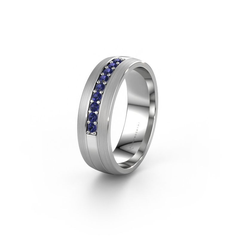 Wedding ring WH0413L26APM 950 platinum sapphire ±6x1.7 mm