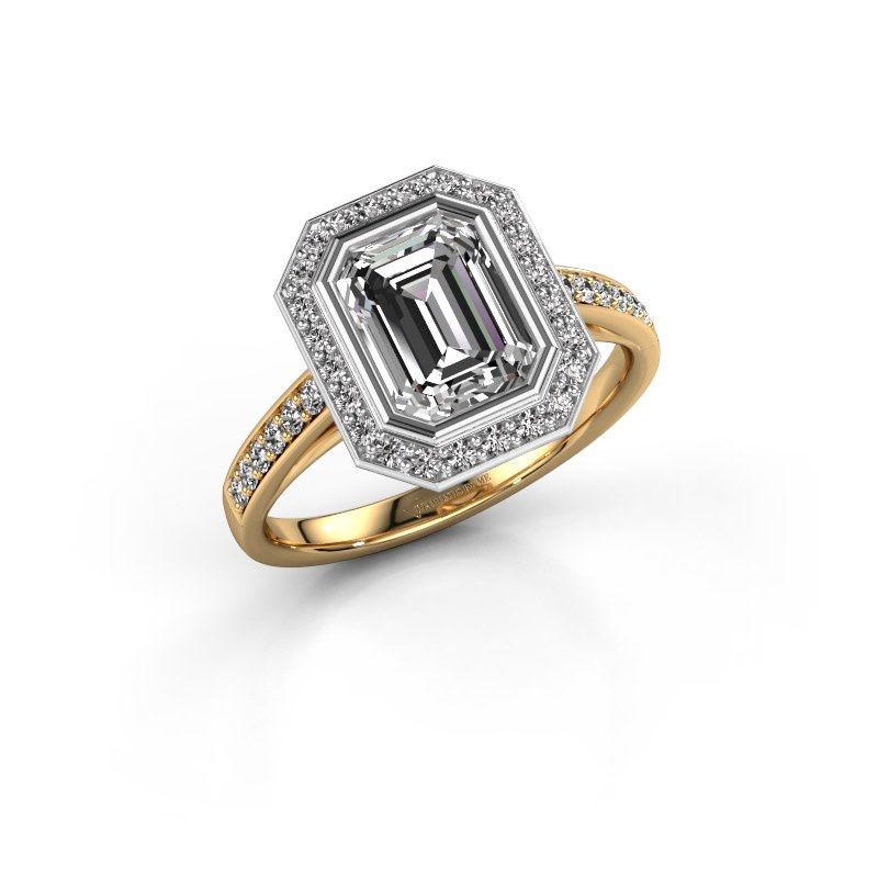 Afbeelding van Verlovingsring Noud 2 EME<br/>585 goud<br/>diamant 2.104 crt