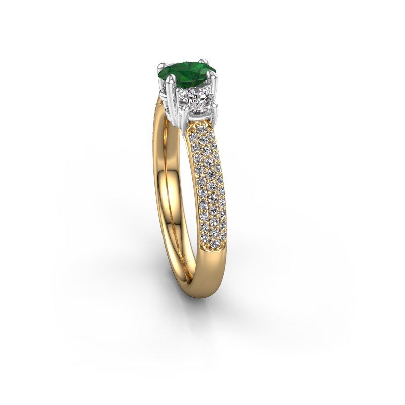 Image of Engagement Ring Marielle Ovl<br/>585 gold<br/>Emerald 6.5x4.5 mm