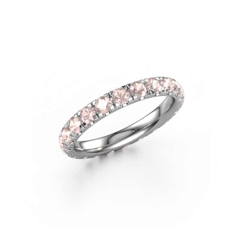 Bague superposable Jackie 2.7 950 platine champagne morganite 2.7 mm