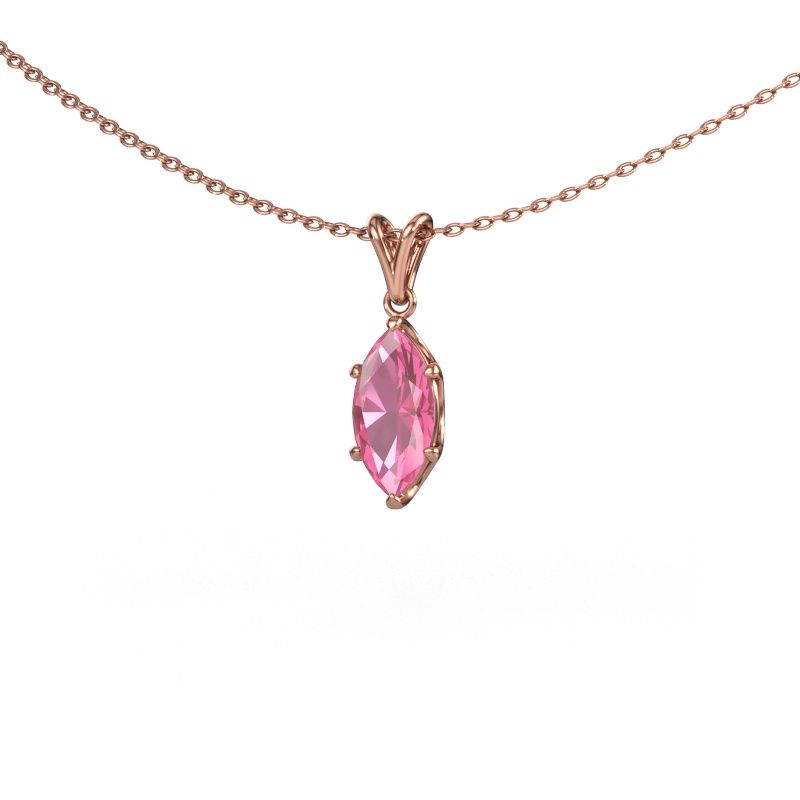 Anhänger Sam MRQ 585 Roségold Pink Saphir 10x5 mm