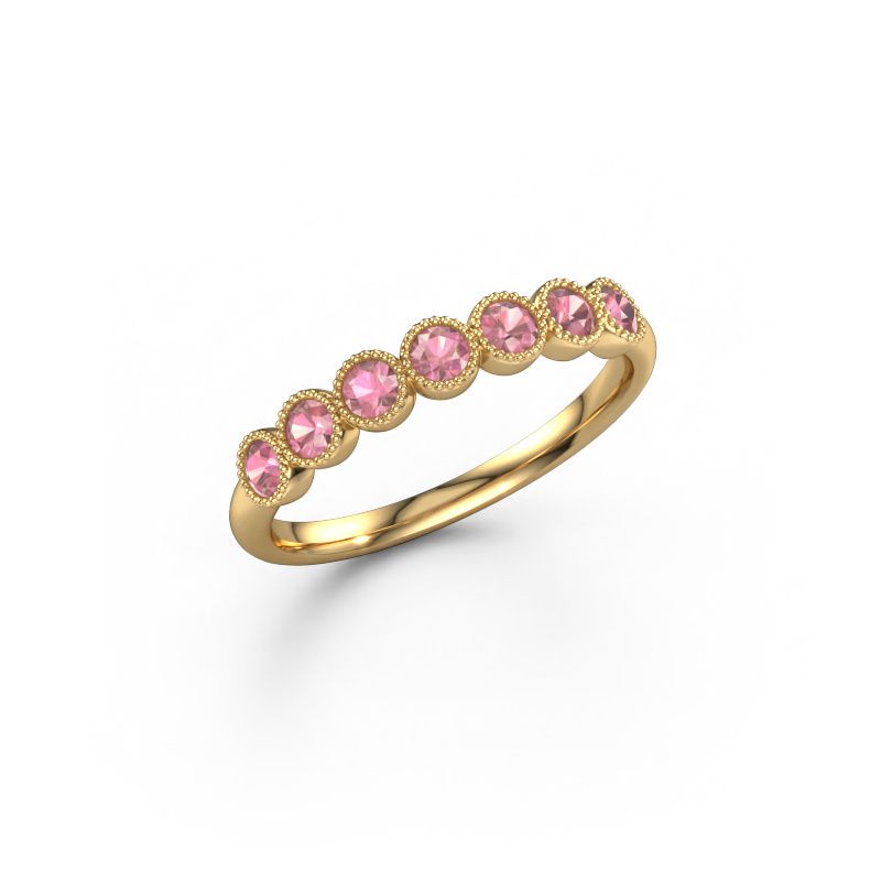 Ring Mariam half 585 gold tourmaline pink 2.4 mm