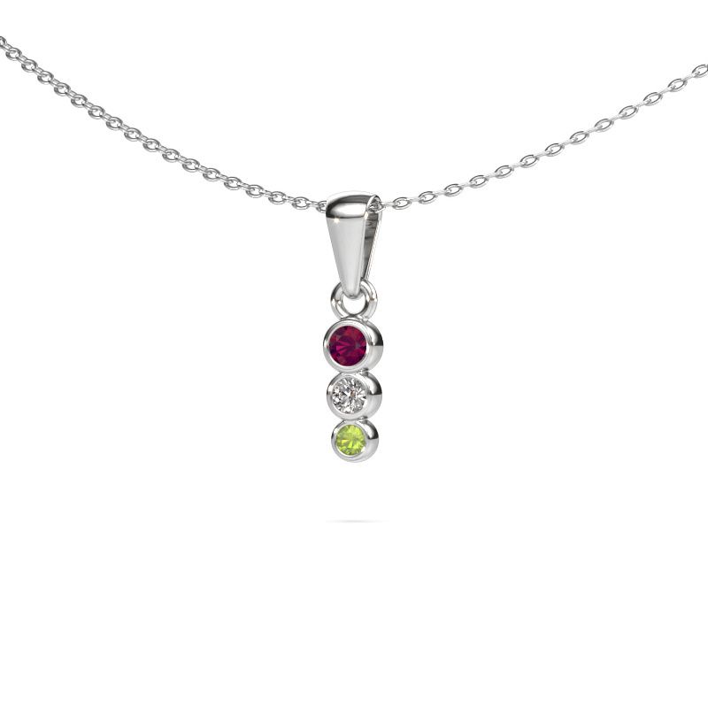 Hanger Felica 585 witgoud rhodoliet 2.7 mm