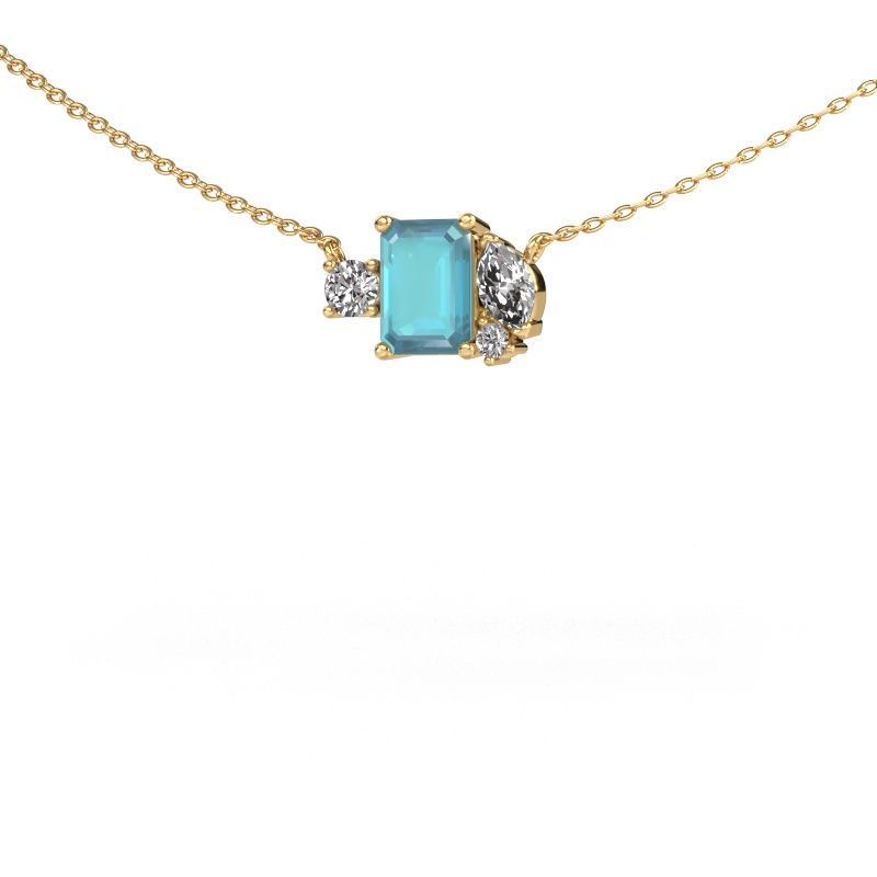 Anhänger Frauke EME 585 Gold Blau Topas 7x5 mm
