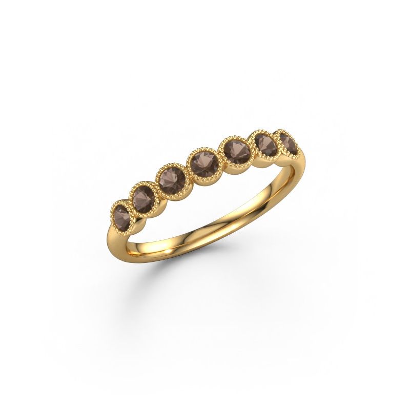 Ring Mariam half 585 gold smokey quartz 2.4 mm