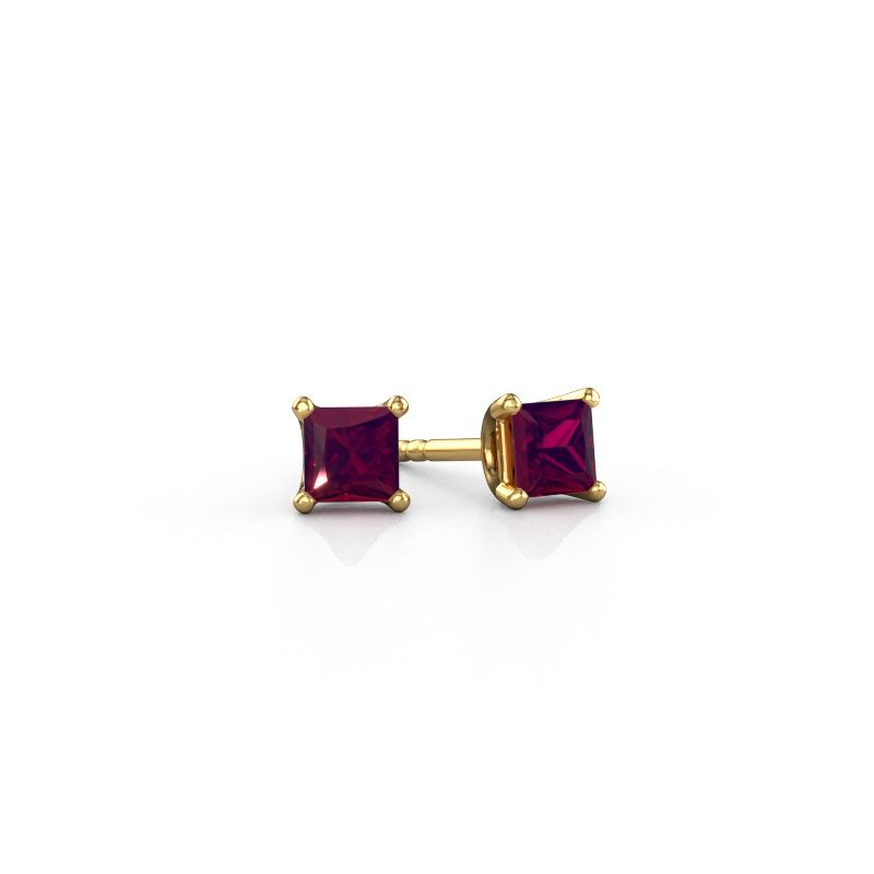 Ohrsteckers Sam SQR 585 Gold Rhodolit 4 mm