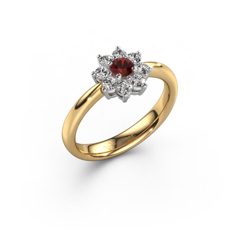 Bague de fiançailles Camille 1 585 or jaune grenat 3.4 mm