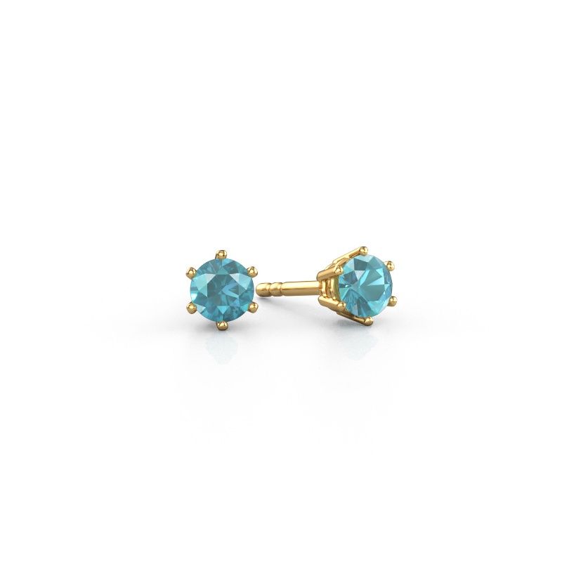 Ohrringe Fay 585 Gold Blau Topas 4.2 mm
