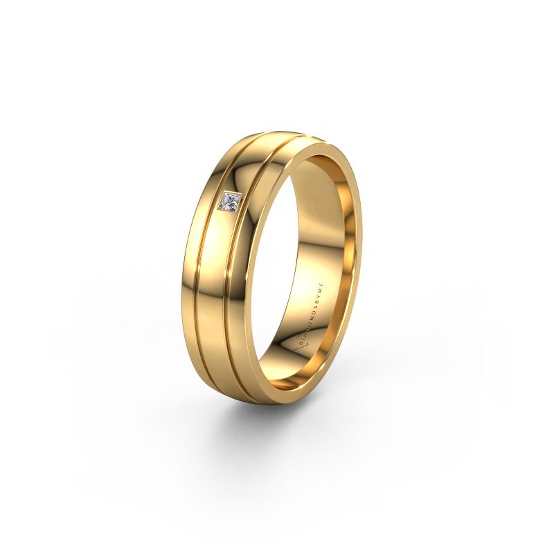 Trouwring WH0422L25X 585 goud lab-grown diamant ±5 x 1,5 mm