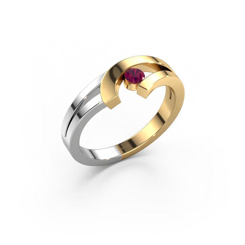 Ring Yentl 585 goud rhodoliet 3 mm