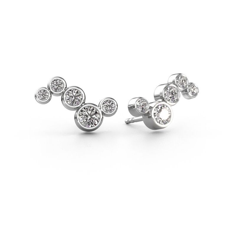 Earrings Ryan 950 platinum diamond 1.02 crt