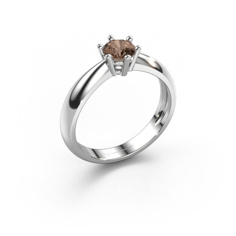 Verlovingsring Fay 950 platina bruine diamant 0.50 crt