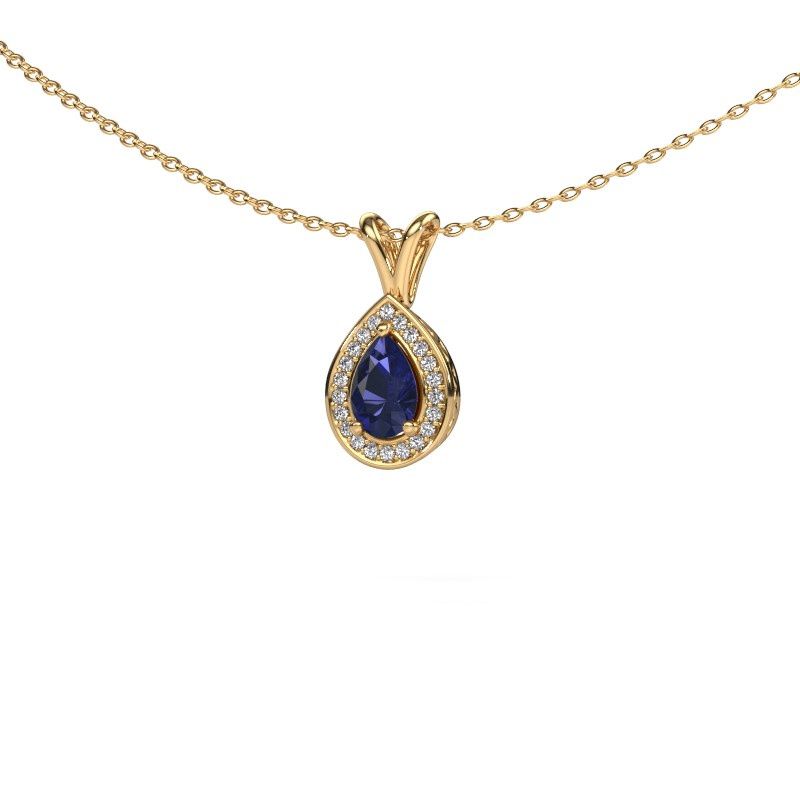 Pendant Barbar 585 gold sapphire 6x4 mm