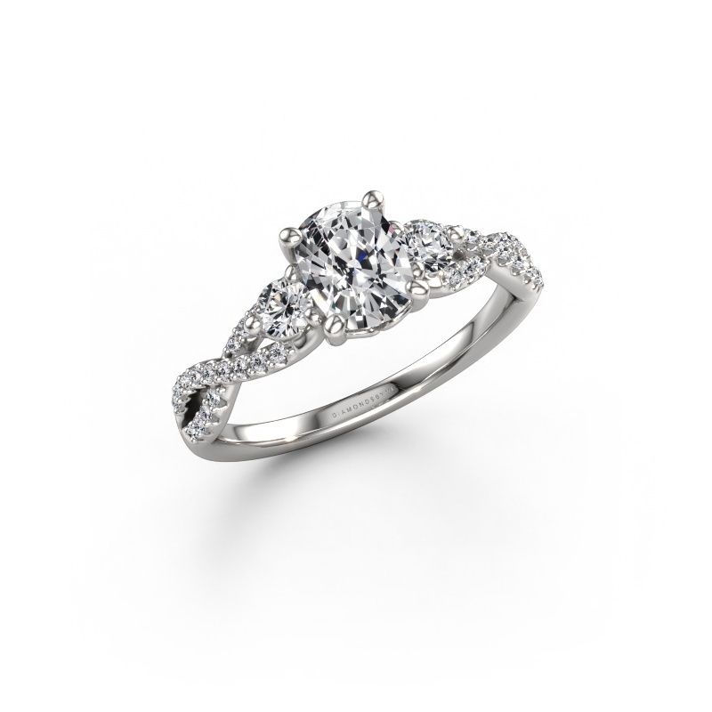 Engagement ring Marilou CSH 585 white gold lab-grown diamond 1.770 crt