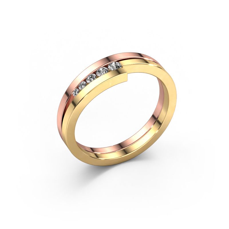 Ring Cato 585 rosé goud zirkonia 2.2 mm