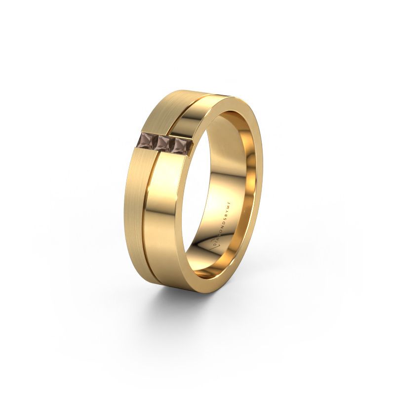 Trauring WH0906L16A 585 Gold Rauchquarz ±6x1.7 mm
