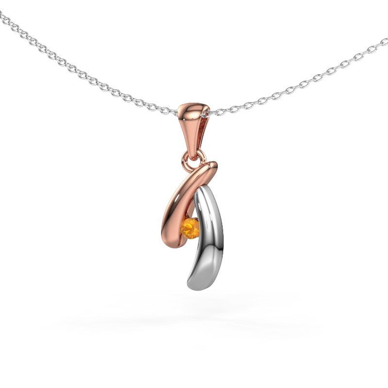 Hanger Jinke 585 rosé goud citrien 2.5 mm