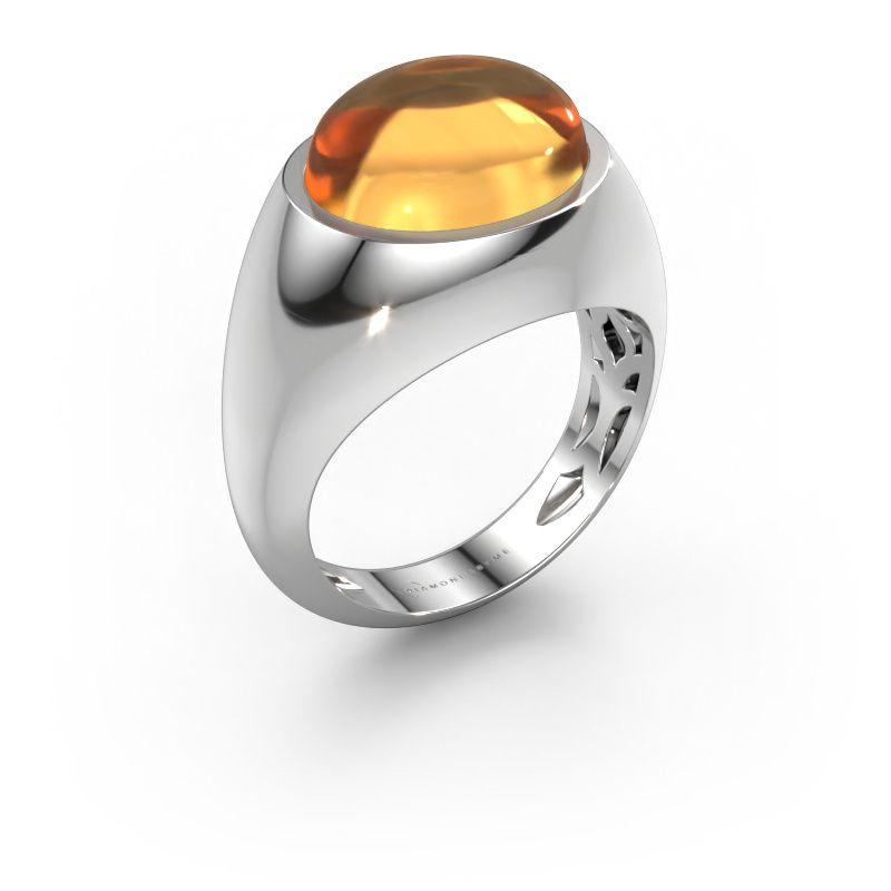 Ring Laurien 585 white gold citrin 12x10 mm