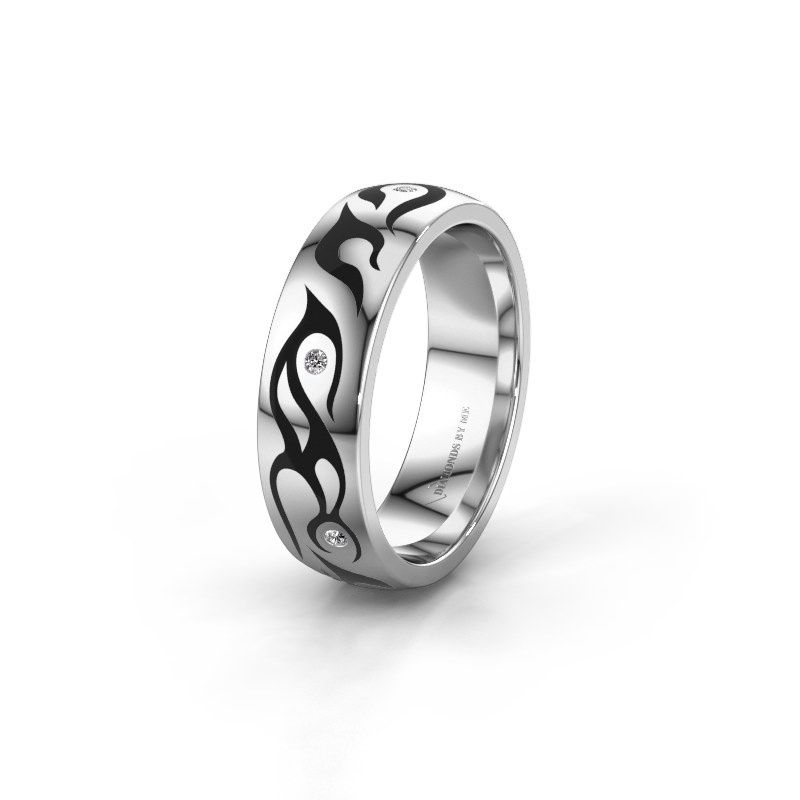 Image of Wedding ring WH3050L26P<br/>585 white gold ±6x2 mm