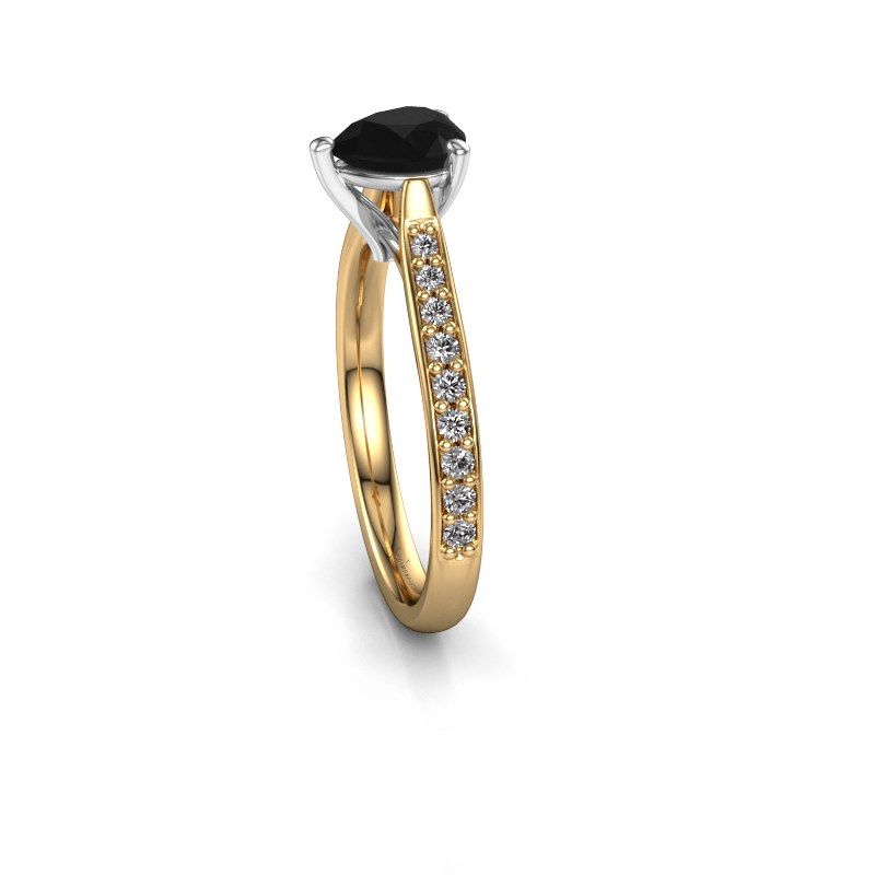 Afbeelding van Verlovingsring Mignon per 2 585 goud zwarte diamant 0.839 crt
