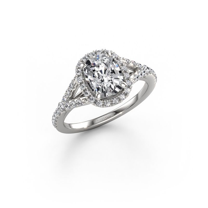 Engagement ring Kimber CSH 950 platinum lab grown diamond 1.589 crt