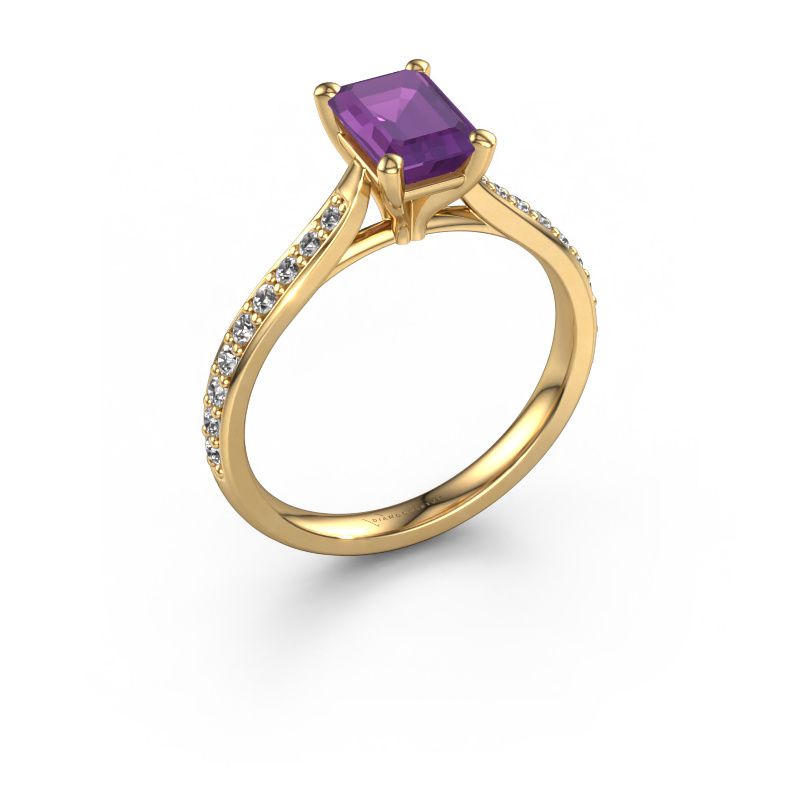 Verlobungsring Mignon EME 2 585 Gold Amethyst 7x5 mm