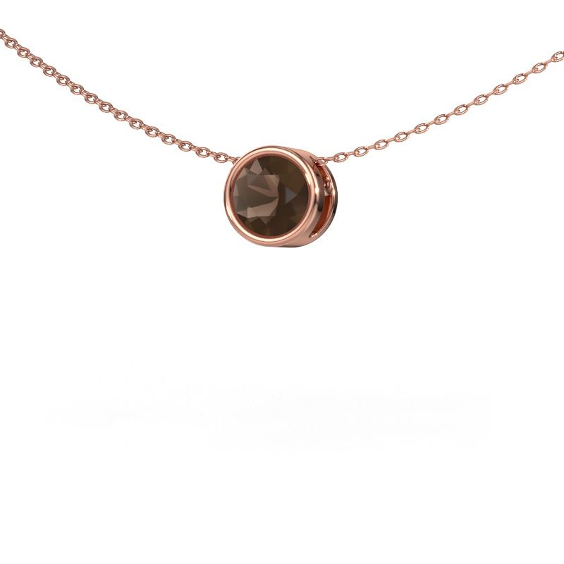 Anhänger Lavon RND 585 Roségold Rauchquarz 6.5 mm