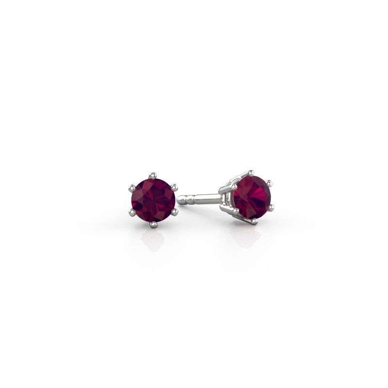 Ohrringe Fay 585 Weißgold Rhodolit 4.2 mm