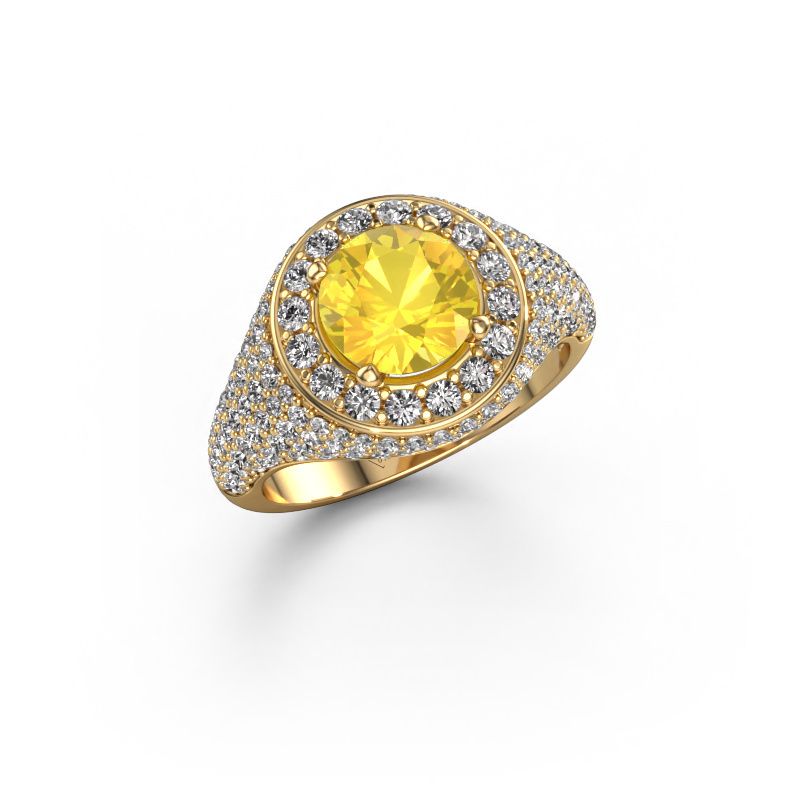Ring Dayle 585 gull gul safir 7 mm