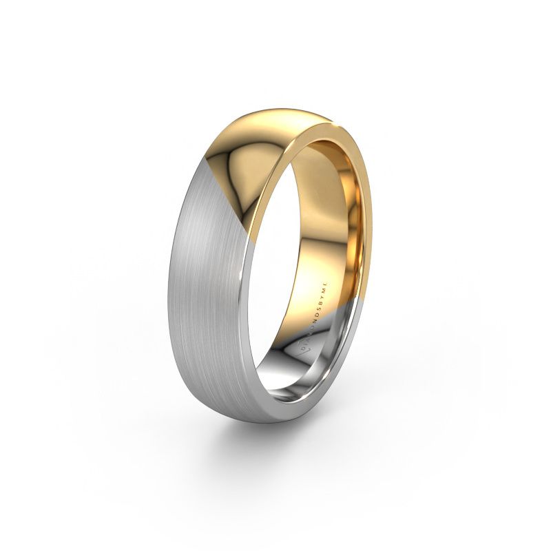 Wedding ring WH2007M 585 white gold ±6x2 mm