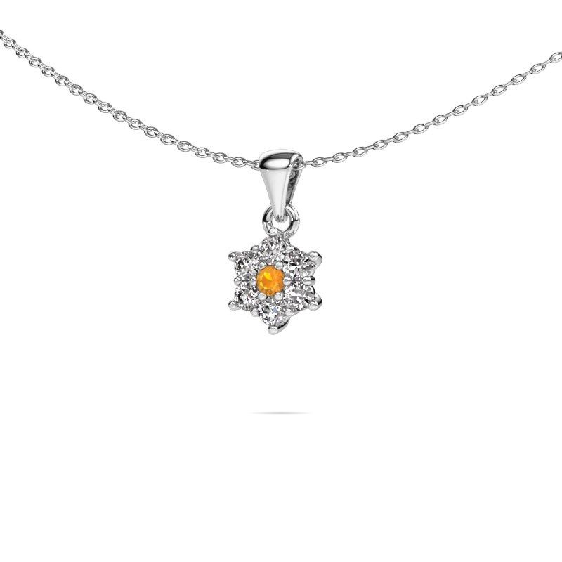 Pendentif Chantal 585 or blanc citrine 2.4 mm