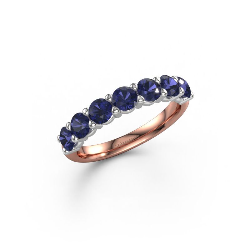 Ring Heddy Half 585 Roségold Saphir 3.7 mm