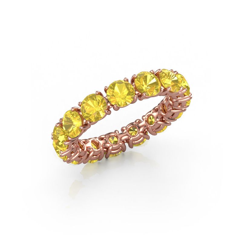 Bague Vivienne 4.2 585 or rose saphir jaune 4.2 mm
